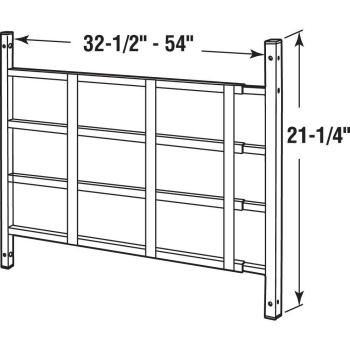 Primeline S 4770 Carbon Steel Fixed 4Bar Window Grill For Home Security And Child Safety 3212 In To 54 In Bronzek 1 Set