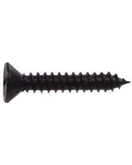 The Hillman Group 851974 12 X 114Inch Wood Screw Flat Head Phillips Black Finish