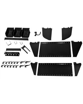 Wall Control Kt400Wrk B Slotted Tool Board Workstation Accessory Kit For Wall Control Pegboard Only Black