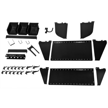 Wall Control Kt400Wrk B Slotted Tool Board Workstation Accessory Kit For Wall Control Pegboard Only Black