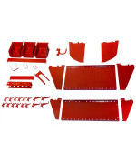 Wall Control Kt400Wrk R Slotted Tool Board Workstation Accessory Kit For Wall Control Pegboard Only Red