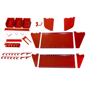 Wall Control Kt400Wrk R Slotted Tool Board Workstation Accessory Kit For Wall Control Pegboard Only Red