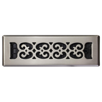 Decor Grates Sph210Nkl 2 10Inch Scroll Floor Register 2X10 Brushed Nickel Finish