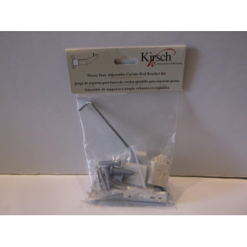 Kirsch Heavy Duty Adjustable Curtain Rod Bracket Kit