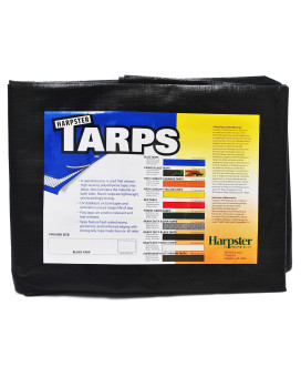 15 Ft X 15 Ft Heavy Duty 6 Oz Black Poly Tarp 1112 Mil Thick