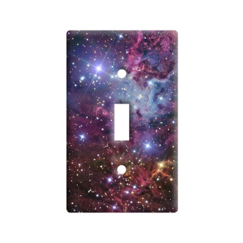 Fox Fur Nebula Galaxy Stars Space Universe Plastic Wall Decor Toggle Light Switch Plate Cover