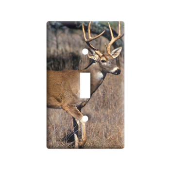 Deer Hunting Plastic Wall Decor Toggle Light Switch Plate Cover