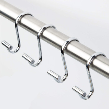 Idesign Metal Tbar Shower Curtain Hooks Set Of 12 Chrome 12 Count