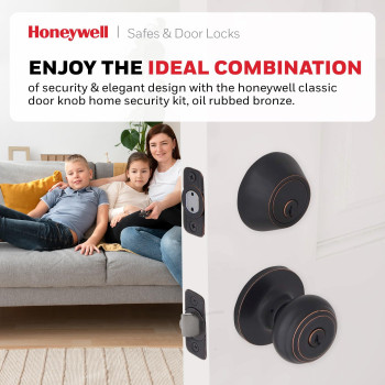 Honeywell Safes Door Locks 2 Pack Entry Door Knob With Deadbolt Lock Set For Front Door Interiorexterior Door Lock Fits