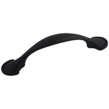 25 Pack Cosmas 6632Fb Flat Black Cabinet Hardware Handle Pull 3 Inch 76Mm Hole Centers