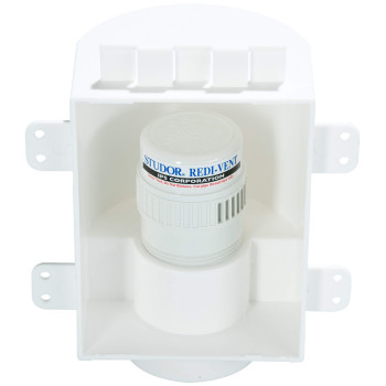 Studor 20381 Redivent Air Admittance Valve With Recessed Box And Grill White