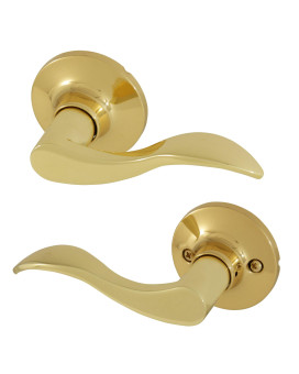 Honeywell Safes Door Locks 8106003 Wave Passage Door Lever Polished Brass