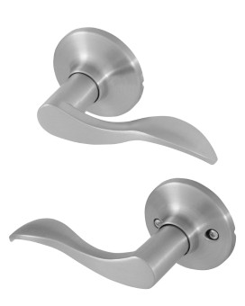 Honeywell Safes Door Locks 8106303 Wave Passage Door Lever Satin Nickel