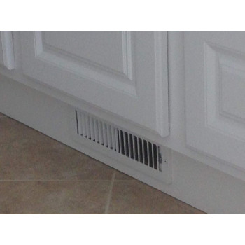 Toe Ductor Under Cabinet Heating And Cooling White Register Plate