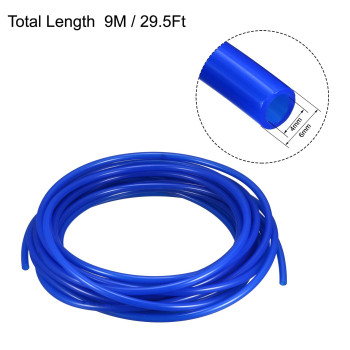 Uxcell Pneumatic Air Tubing 6Mm Od X 4Mm Id 9M295Ft Pu Polyurethane Air Compressor Tubing Hose Pipe Blue