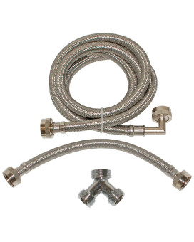 Eastman Steam Dryer Installation Kit 34 Inch Fht Fill Hose 90 Degree Elbow 6 Ft Braided Stainless Steel Hoses 41025