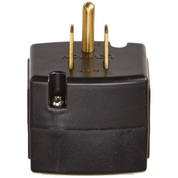 Leviton 692E 15 Amp 125 Volt Triple Cube Grounding Adapter Black