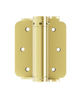 Hardware Essentials 3Inch Selfclosing Door Hinges 2Pack Adjustable Storm And Screen Door Full Surface Mount Brass Finish