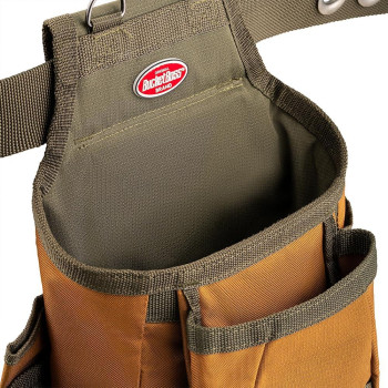 Bucket Boss Airlift Tool Belt With Suspenders Tool Belts Original Series 50100 With 12 Pockets Brown 52 Inch