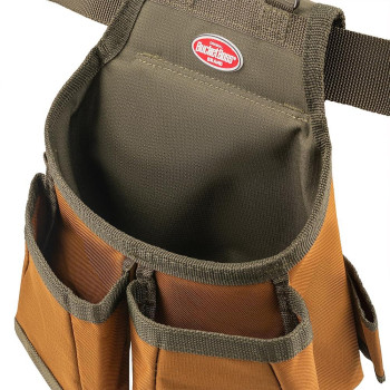 Bucket Boss Airlift Tool Belt With Suspenders Tool Belts Original Series 50100 With 12 Pockets Brown 52 Inch