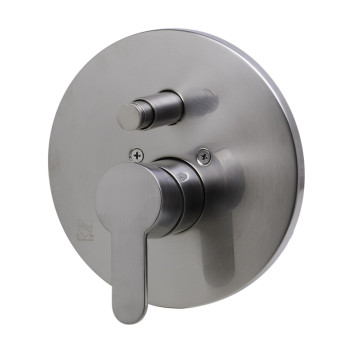 ALFI brand AB3101-BN Brushed Nickel Shower Valve Mixer with Rounded Lever Handle and Diverter