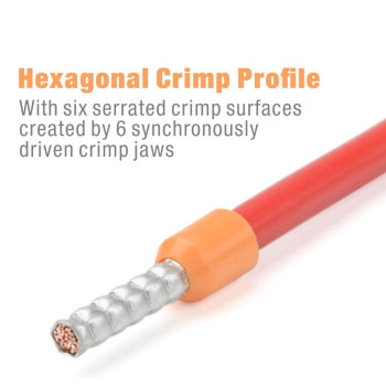 Icrimp Wire Ferrule Crimping Tool Hexagonal Crimp Profile Selfadjusting Wire Endsleeves Crimper For Awg2310 Insulated Termi