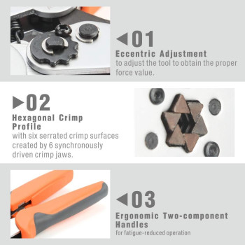 Icrimp Wire Ferrule Crimping Tool Hexagonal Crimp Profile Selfadjusting Wire Endsleeves Crimper For Awg2310 Insulated Termi