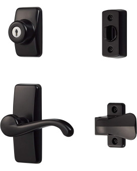 Ideal Security Handle Set With Latch And Keyed Deadbolt Screen Door Handle Storm Door Handle Black