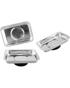 Performance Tool 1959 2 Magnetic Trays With Rubber Coated Magnets 25 X 375 For Securely Holding Small Metal Parts On Deli