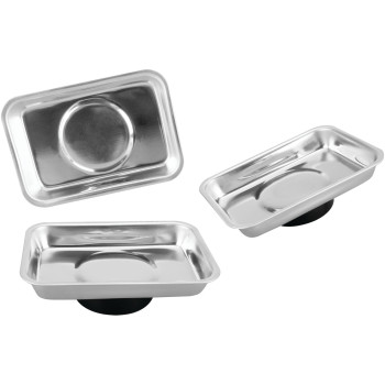 Performance Tool 1959 2 Magnetic Trays With Rubber Coated Magnets 25 X 375 For Securely Holding Small Metal Parts On Deli