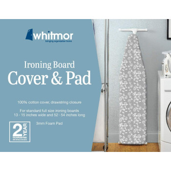 Whitmor Scorch Resistant Ironing Board Cover And Pad Grey Swirl