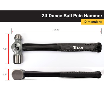 Titan 63016 24 Oz Ball Pein Hammer