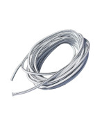 12 X 100 White Shock Bungee Rubber Rope Stretch Cord Woven Jacketed