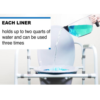 Carex Commode Liners 21 Liners Fits Most Commodes With Absorbent Powder Holds 2 Quarts Liquid Disposable 7 Toilet Liners