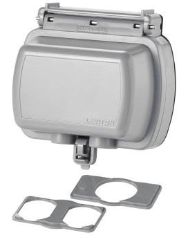 Leviton Weatherproof Outlet Box Extra Duty 1Gang Whileinuse Cover Includes Inserts For Single Duplex And Decoragfci Recept