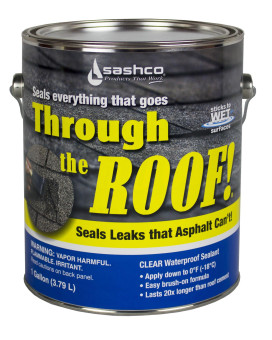 Sashco 140042 Through The Roof Sealant 1 Gallon Container Clear Pack Of 2