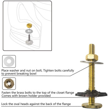 Lasco Toilet Bowl Extra Thick Wax Ring With Brass Bolts Reinforced Urethane Core And Polyethylene Flange 516545 Yellow