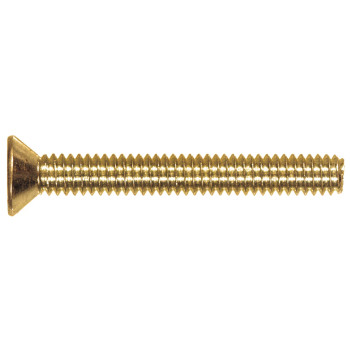 The Hillman Group 45272 632 X 3Inch Flat Head Slotted Machine Screw Brass 20Pack