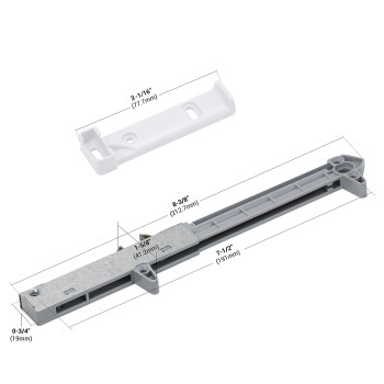 2Pack Rok Hardware Soft Close For Wood Drawerssoft Close Drawer Adapteraddonretrofit White Scd104W