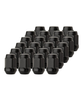 Dpaccessories 23 Black 1220 Closed End Bulge Acorn Lug Nuts Cone Seat 34 Hex Lcb3B2Hebk04023