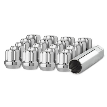 Dpaccessories 20 Chrome 14X15 Open End Duplex Spline Tuner Lug Nuts For Aftermarket Wheels Los2B8Hcch04020