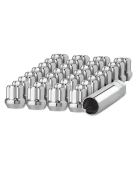 Dpaccessories 32 Chrome 14X15 Open End Duplex Spline Tuner Lug Nuts For Aftermarket Wheels Los2B8Hcch04032