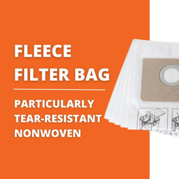 Fein Fleece Filter Accessory Bag For Turbo Vacuums 23 Times More Effective Capacity Tearresistant Nonwoven Dustex 25 L M