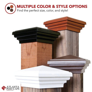 6X6 Post Cap Most Common Fits Post 55X55 Black Flat Island Newell Top For Fences Decks Railings And Mailboxes By Atlan