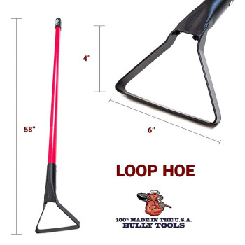 Bully Tools 92348 12Gauge Loop Hoe With Fiberglass Handle