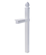 Gibraltar Mailboxes Whitley 4X4 Rustproof Plastic White Crossarm Mailbox Post Wp000W01