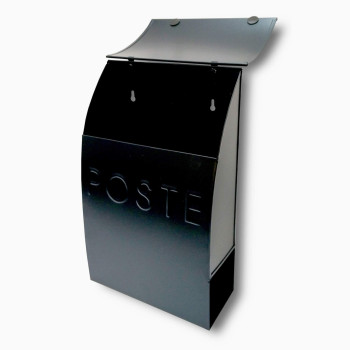 Nach French Poste Milano Black Mailbox Wall Mount Metal Mailboxes For Outside Wall Mount Rust Resistant Outdoor Mailboxes Wal