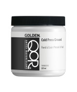 Qor Watercolor Cold Press Ground By Golden 8 Oz Jar Professional Mediums And Grounds