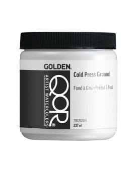 Qor Watercolor Cold Press Ground By Golden 8 Oz Jar Professional Mediums And Grounds