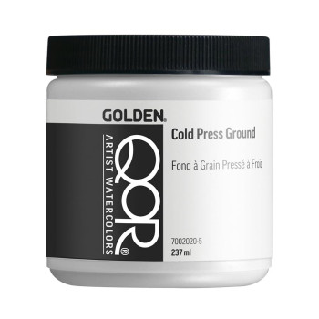 Qor Watercolor Cold Press Ground By Golden 8 Oz Jar Professional Mediums And Grounds